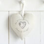 Personalised Linen 4th Wedding Anniversary Heart Gift, thumbnail 9 of 10