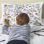 World Map Pillowcase Kit + 10 Pens, Colour In And Learn, thumbnail 3 of 10