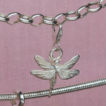 Dragonfly Charm Sterling Silver, 3 of 6