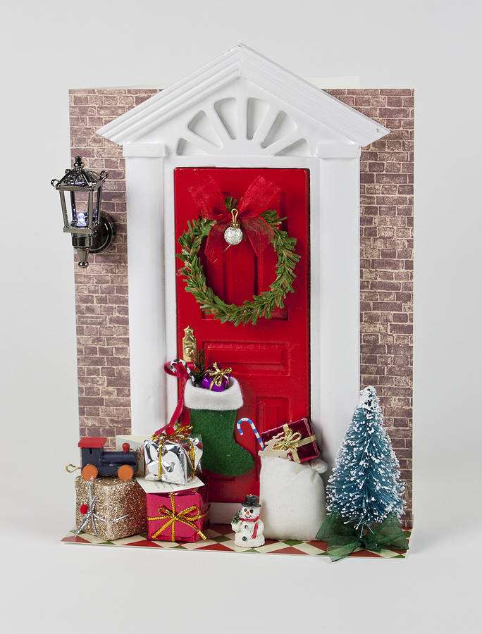 christmas door light up personalised card by karrie barron ...