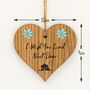 I Wish You Lived Next Door Hanging Wood Heart, thumbnail 3 of 3