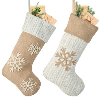 Personalised Cable Knit Christmas Stockings, 2 of 5