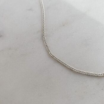 Sterling Silver Anchor Chain Necklace, 3 of 5