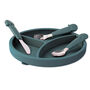 Three Piece Cutlery Set Elephant Teal, thumbnail 5 of 6