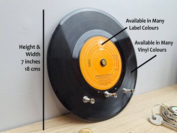 Vinyl Record Key Hanger Hook For The Music Fan, 5 of 6