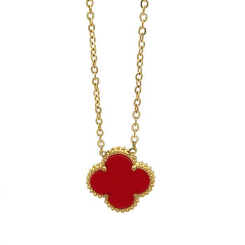 Four Leaf Clover Necklace In Rainbow Of Colours, 10 of 12