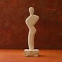 Handmade Travertine Silhouette Sculpture, thumbnail 1 of 2