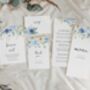 Blue Floral Gatefold Wedding Invitations, thumbnail 5 of 5