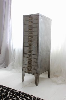 Felix Vintage Stripped Steel 15 Drawer Filing Cabinet, 4 of 11