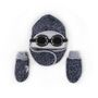 Knitted Blue Aviator Hat And Gloves Set, thumbnail 1 of 4