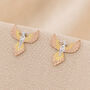 Sterling Silver And Gold Plated Phoenix Stud Earrings, thumbnail 1 of 5
