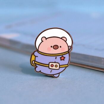 Space Pig Enamel Pin | Cute Pin Badge, 5 of 8