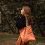 Halloween Orange Skull Tote Bag By Xander Kostroma, thumbnail 1 of 3