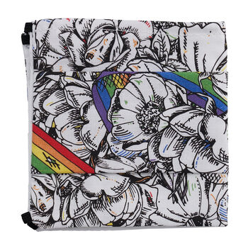 Roses And Rainbows Fabric Pleated Face Mask, 3 of 6