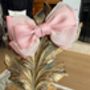 Sugar Rose Bow Barrette With A Pink Satin Drawstring Bag, thumbnail 4 of 6