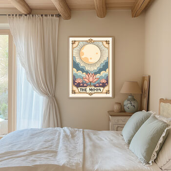 The Moon Tarot Playing Card Art Print, 2 of 3