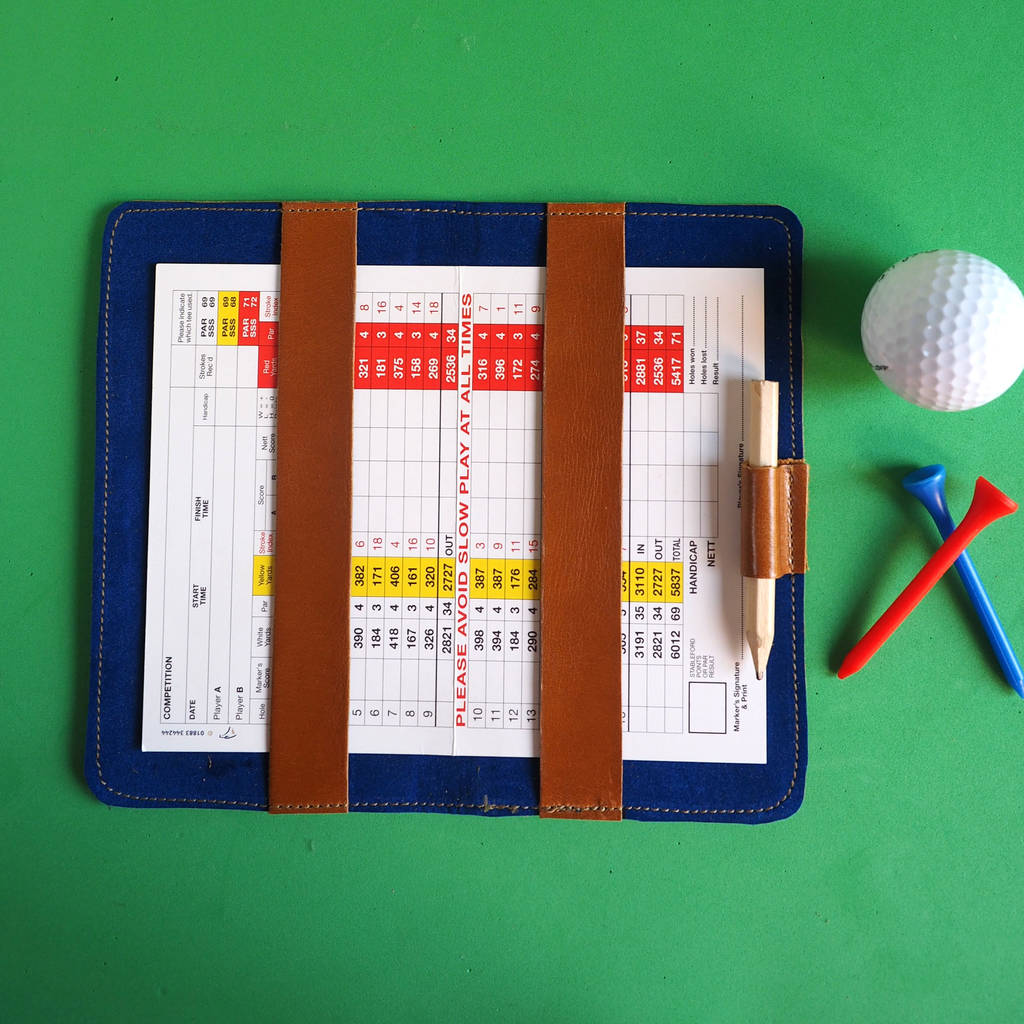 Personalised Leather Golf Scorecard Holder By Stabo ...