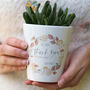 'Woodland Wreath' Personalised Teacher Plant Pot, thumbnail 1 of 3