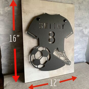 Personalised Metal Football 3D Gift, 7 of 7