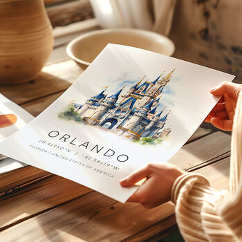 Disney Orlando Travel Art Print Poster, 4 of 7