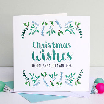 Personalised 'Christmas Wishes' Card, 2 of 4