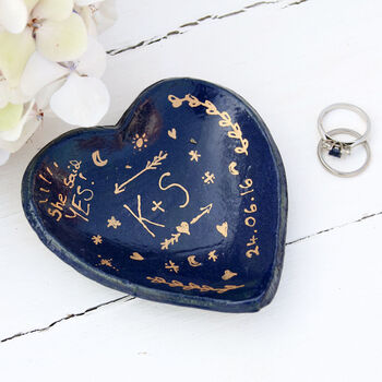 Heart Shaped Engagement Ring Dish, 3 of 6