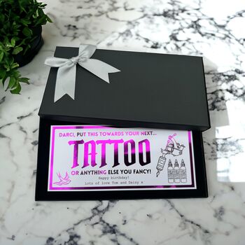 Tattoo Personalised Scratch Card Gift Voucher, 3 of 6