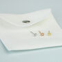Sterling Silver Tiny Crystal Detail Flower Stud Earrings, thumbnail 5 of 5