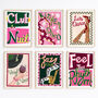 Set Of Six Music Wall Art Prints – Retro Music Posters In Three Colour Options, thumbnail 3 of 12