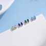 Extra Tiny Turquoise Blue Marquise Cz Stud Earrings, thumbnail 3 of 12