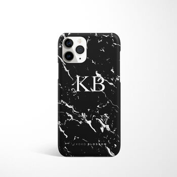 Black Marble Personalised Phone Case, 3 of 5