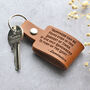 Personalised Quote Leather Keychain, thumbnail 6 of 7