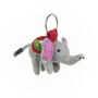 Handmade Felt Elsie Elephant Keyring, thumbnail 2 of 3