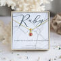 Yellow Gold July Birthstone Necklace Ruby, thumbnail 1 of 5