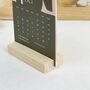 2024 Desk Calendar With Refillable Cards And Wood Stand, thumbnail 4 of 9
