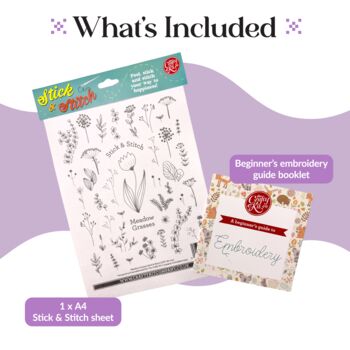 Meadow Grasses Stick And Stitch Embroidery, 5 of 5