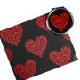 Red Heart Valentines Compact Mirror And Lens Cloth, thumbnail 2 of 9