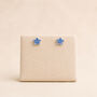 5mm Sterling Silver Blue Crystal Star Stud Earrings, thumbnail 3 of 10