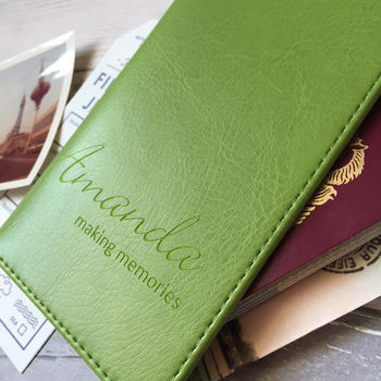 Personalised Passport Cover Holder With Script Name, 12 of 12