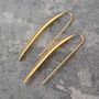 Sterling Silver Long Pointed Drop Earrings, thumbnail 4 of 6