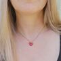 Red Love Heart Glass Necklace, thumbnail 4 of 10