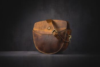 Half Moon Leather Handbag Womens Gift Personalised, 3 of 12