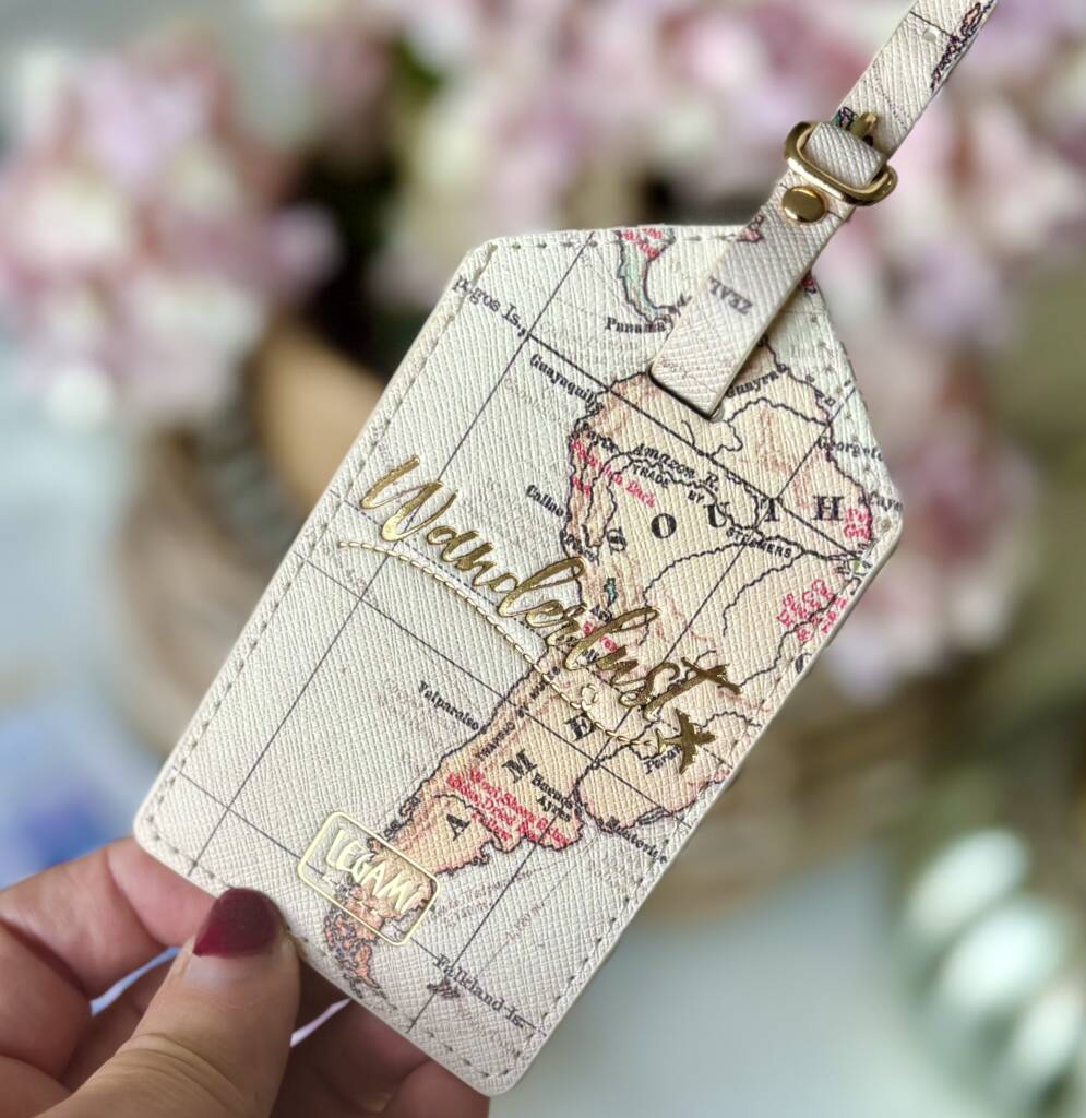 Map Design Luggage Tag, 1 of 3