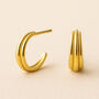 Gold Plated Sterling Silver Graduated Hoop Earrings, thumbnail 1 of 4