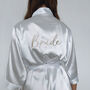 Champagne Embroidered Bridesmaid Robes, thumbnail 3 of 5