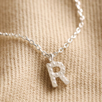 Tiny Pearl Initial Charm Necklace, 7 of 12
