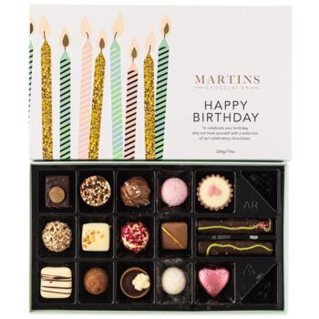 Happy Birthday Chocolate Gift Box | 16 Chocolates Blue, 3 of 5