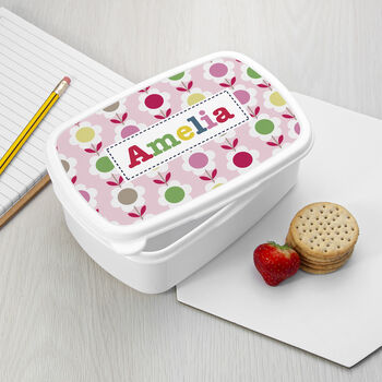 Personalised Girl's Patterned Lunch Box, 12 of 12