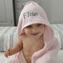 Personalised Pink Baby Towel And Pink Baby Gift Set, thumbnail 2 of 9