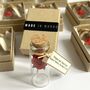 Personalised Mini Glass Bottle Favors With Handmade Red Or Cream Paper Roses – Sets Of 10, 25 Or 50, thumbnail 3 of 6